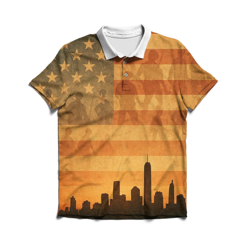 Silent Sentinel Skyline custom polo shirts