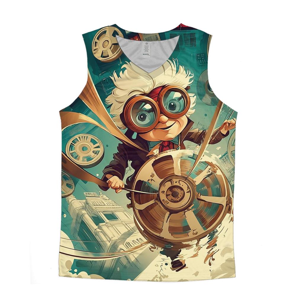 Professor Popcorn And The Time Tangle cotton sleeveless tops