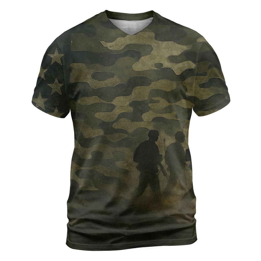 Camouflage Flag Fusion trendy printed shirt styles