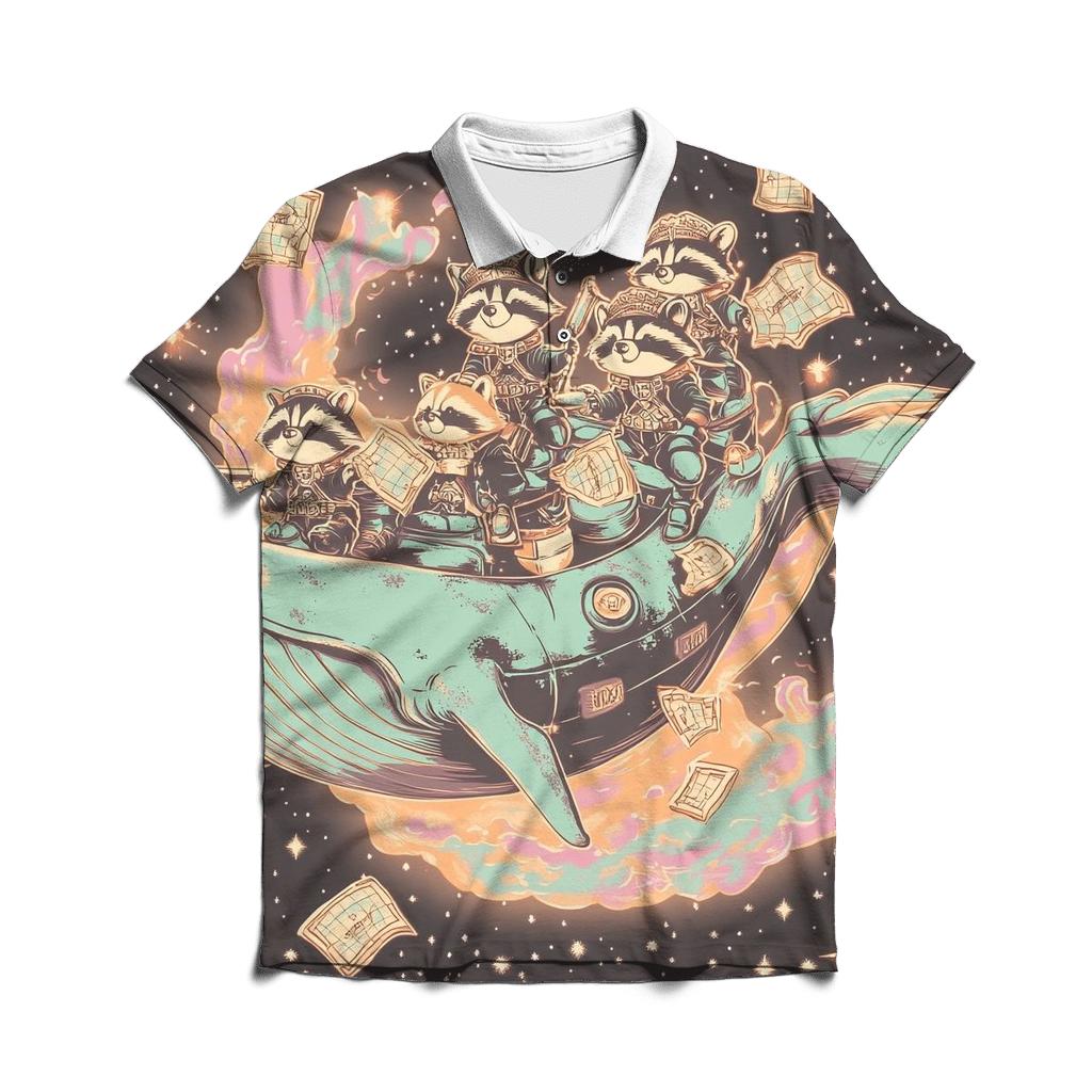 Bubblegum Space Pirates custom polo shirts