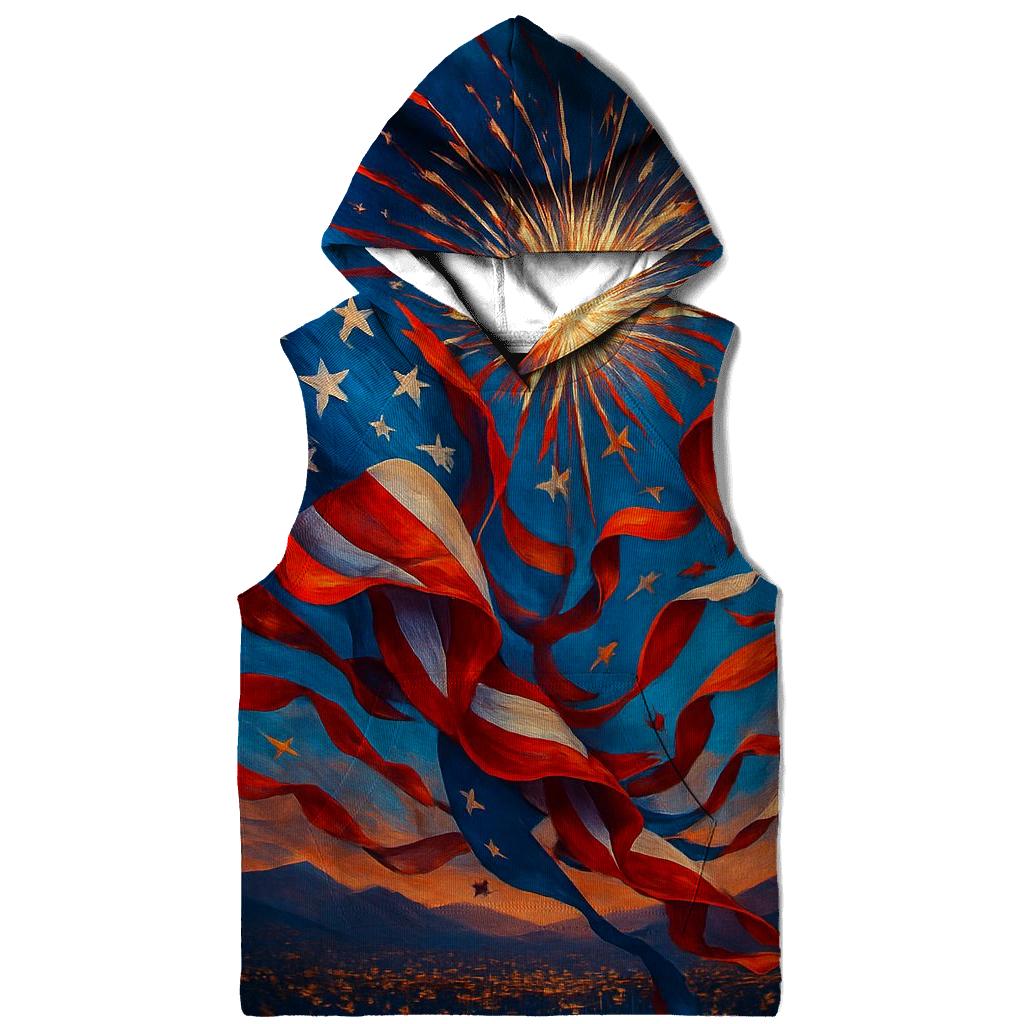 Skyline Fireworks Tapestry designer hoodies