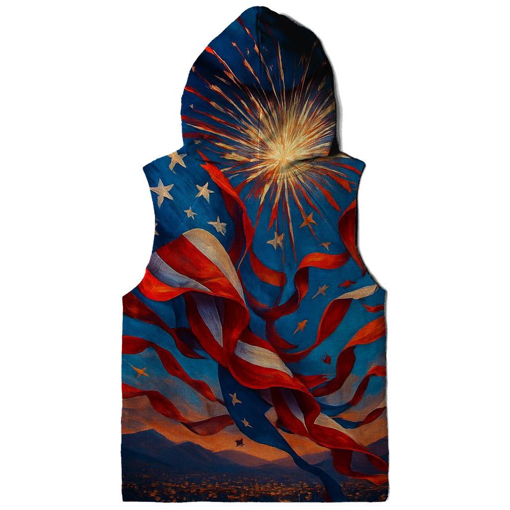 Skyline Fireworks Tapestry designer hoodies