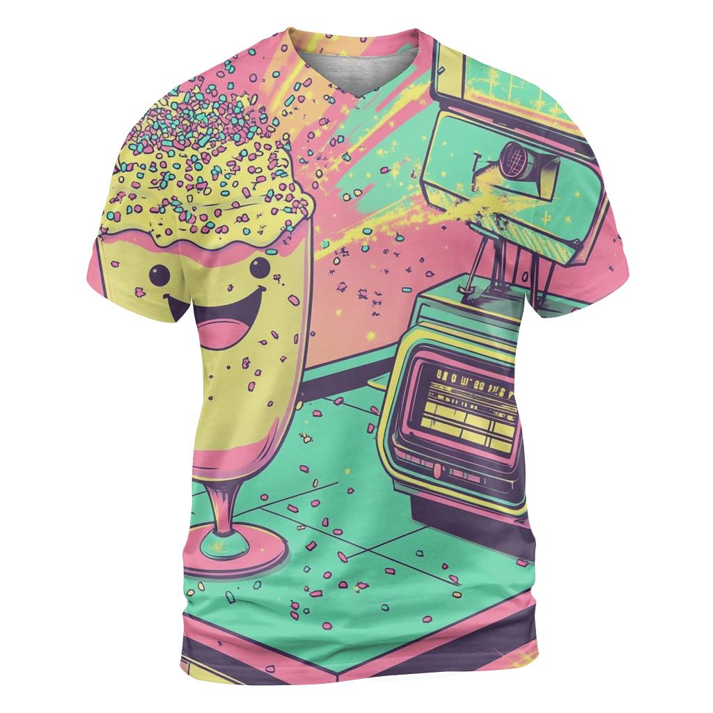 Neon Diner Rampage statement graphic shirts