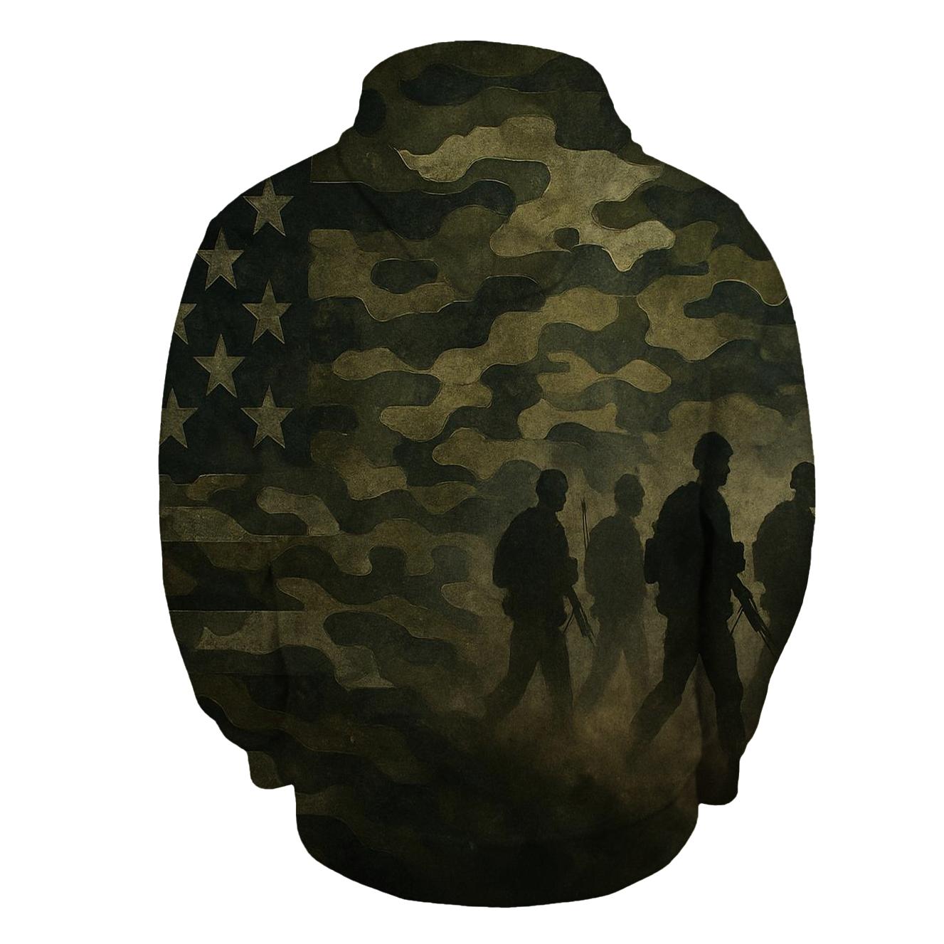 Camouflage Flag Fusion heavyweight hoodies