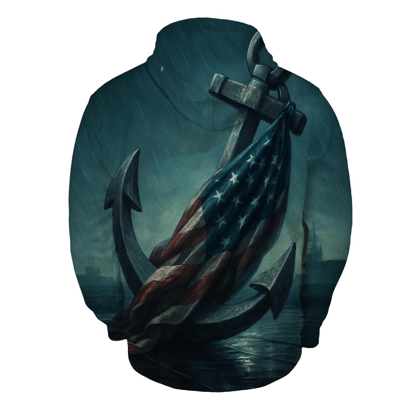 Anchor Of Freedom printed hoodies