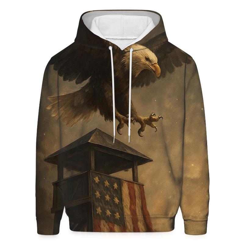 Eagle Over Watchtower designer hoodies