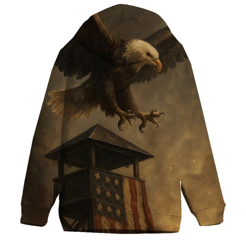 Eagle Over Watchtower designer hoodies