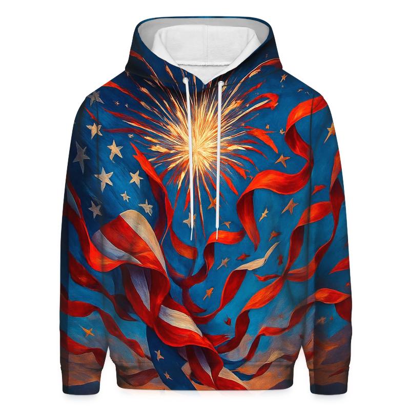 Skyline Fireworks Tapestry zip-up hoodies