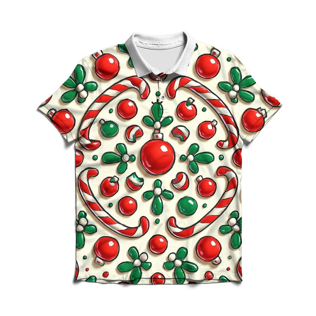 Candy Stripe Concentric Lattice custom polo shirts