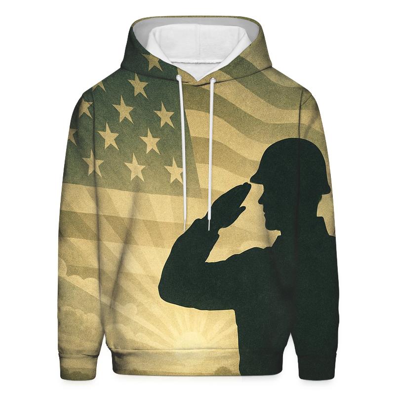 Silhouette Salute Sunrise printed hoodies