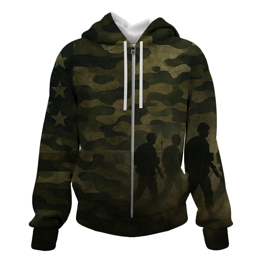 Camouflage Flag Fusion heavyweight hoodies