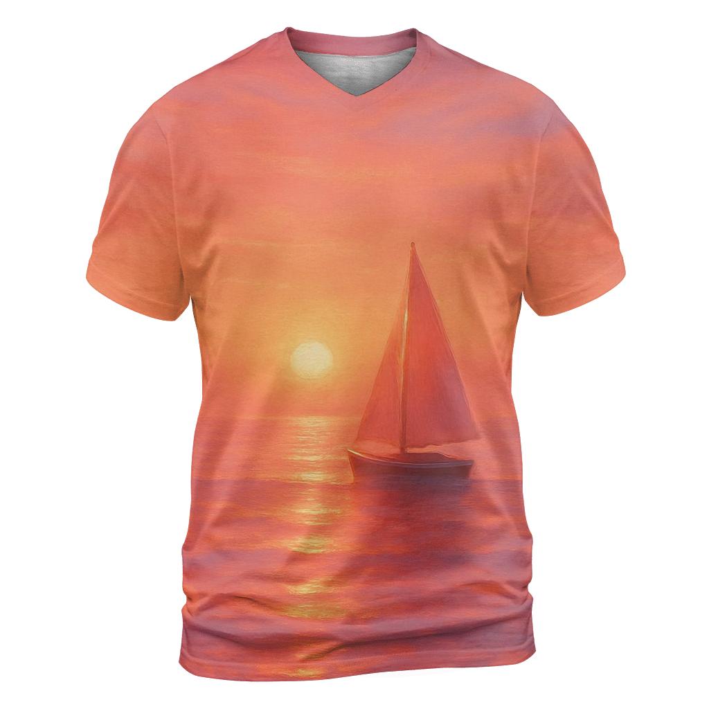 Coral Horizon Voyage statement graphic shirts