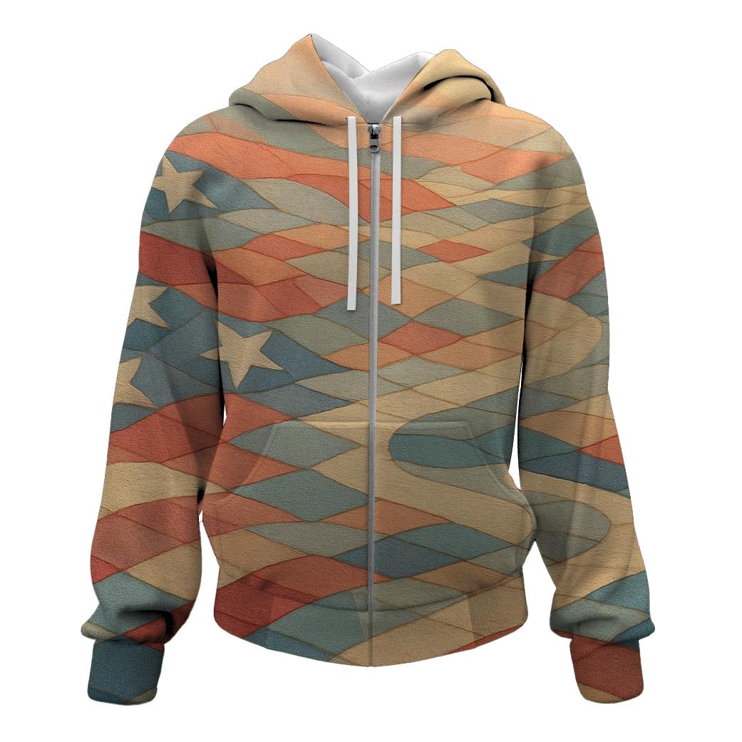 Field Of Stars Mosaic designer hoodies