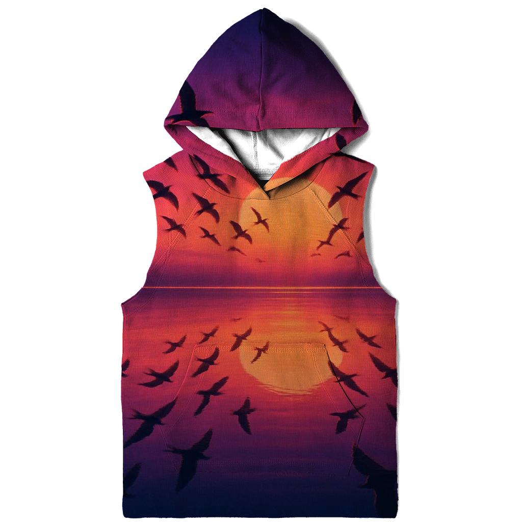 Violet Winged Passage embroidered hoodies