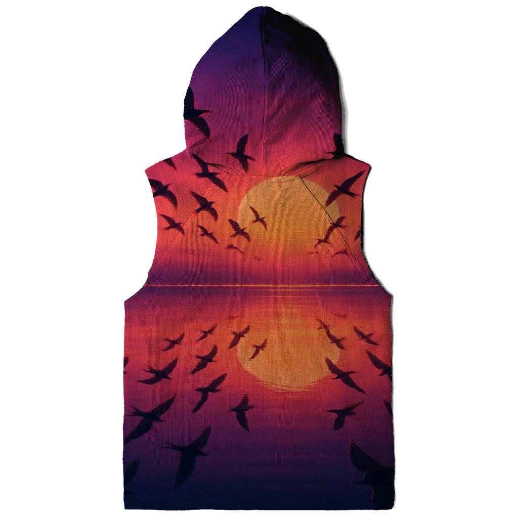 Violet Winged Passage embroidered hoodies