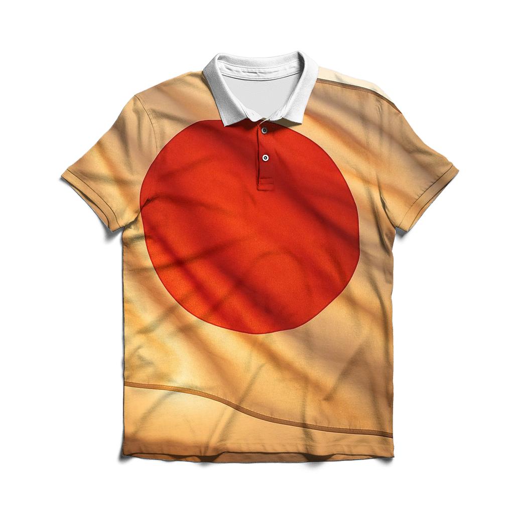 Rising Sun Fabric Wave branded logo polo shirts