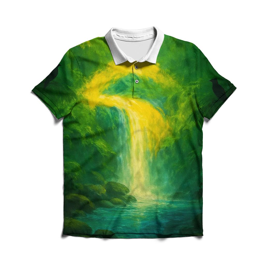 Amazonian Flag Cascade personalized polo shirts