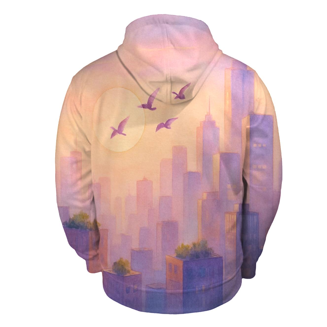 Lavender City Afterglow designer hoodies