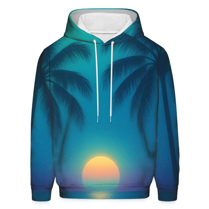 Teal Palm Daydream pullover hoodies