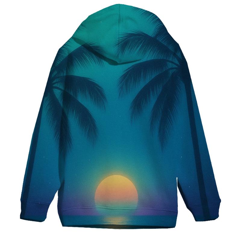 Teal Palm Daydream pullover hoodies