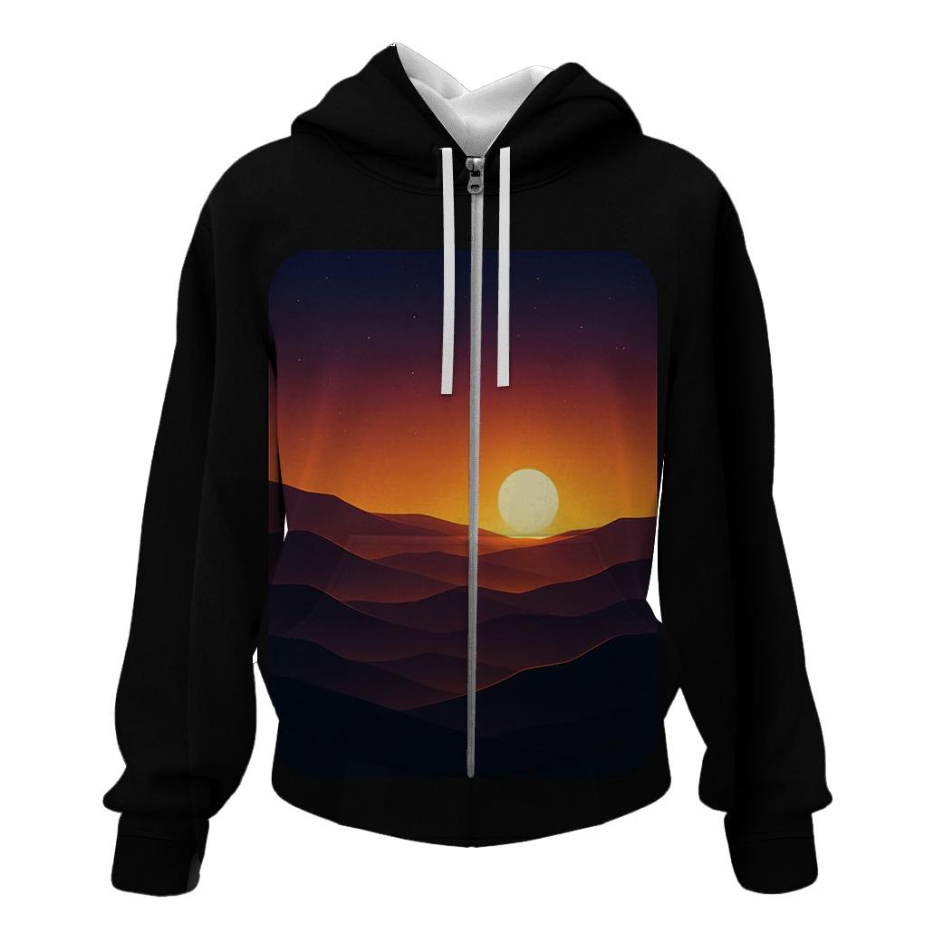 Amber Dune Silhouettes printed hoodies