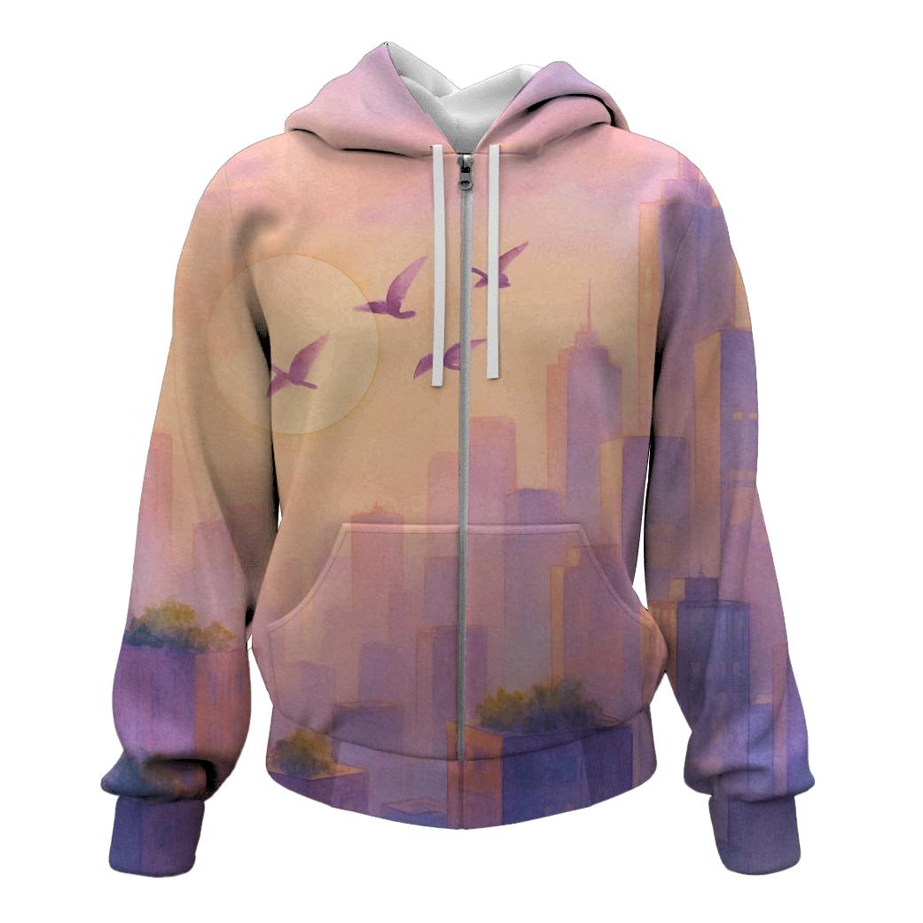Lavender City Afterglow heavyweight hoodies