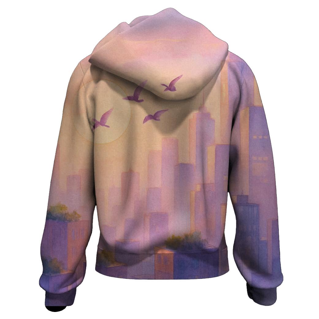 Lavender City Afterglow heavyweight hoodies