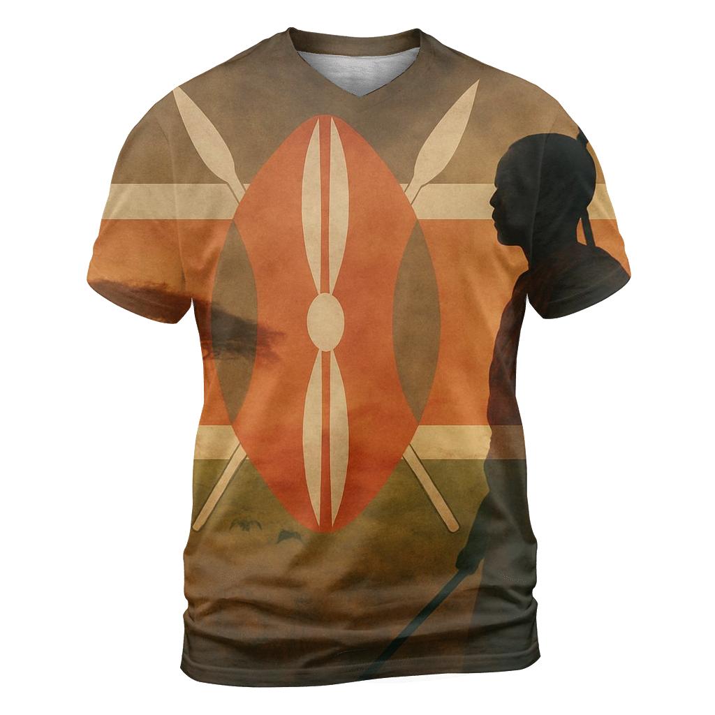 Savannah Emblem Mirage artistic all-over print tops