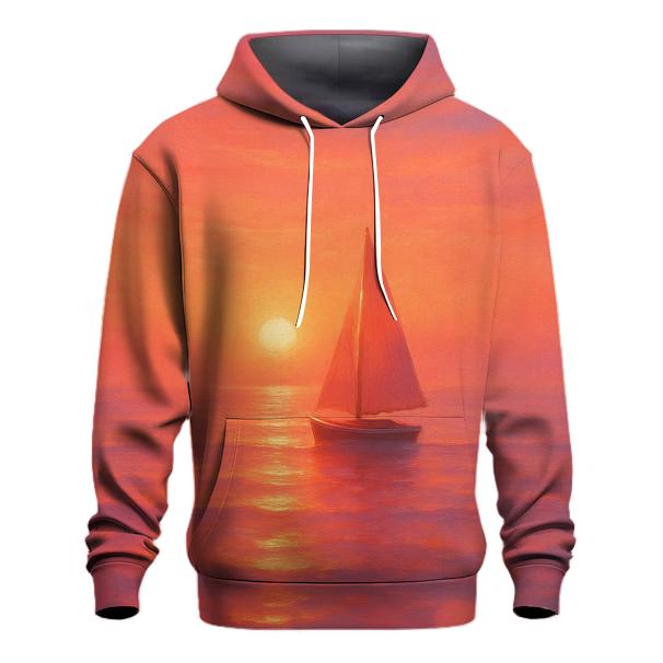 Coral Horizon Voyage premium hoodies