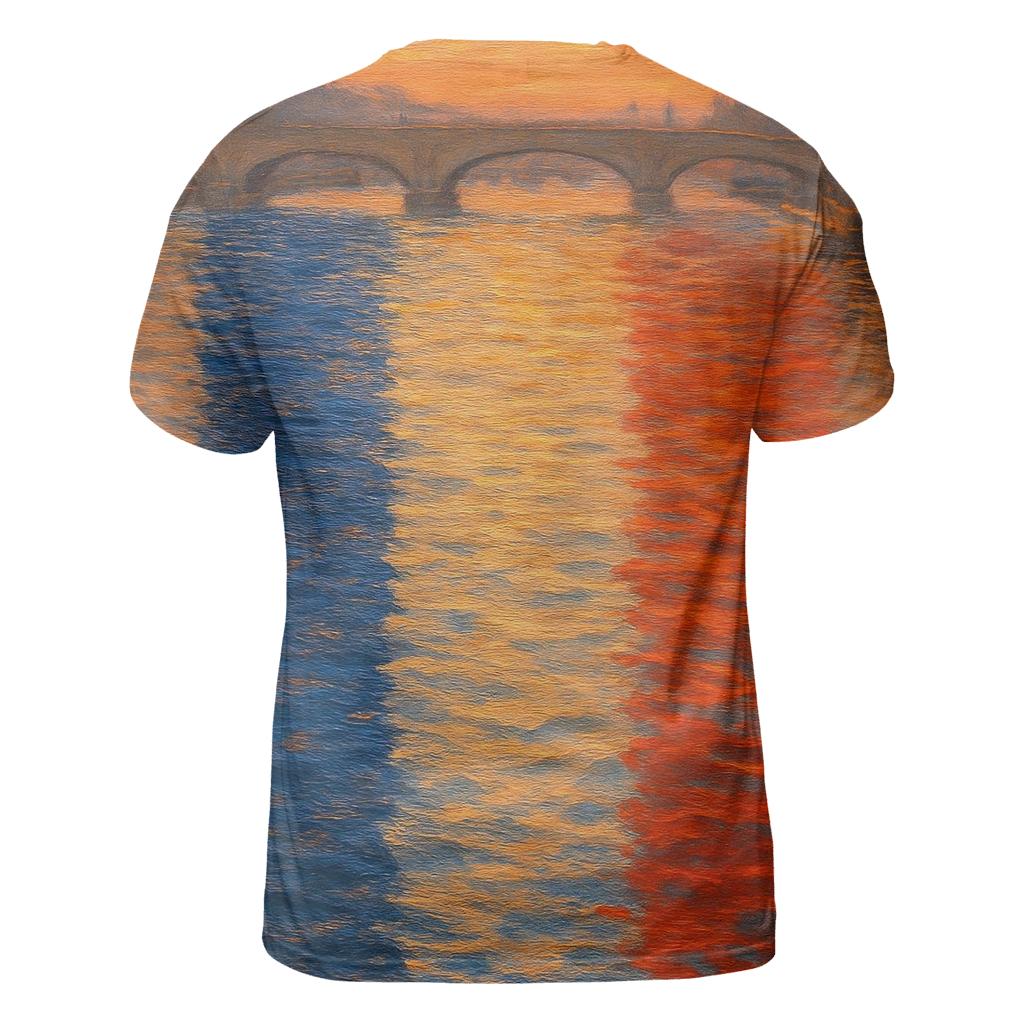 Tricolore Seine Reflection statement graphic shirts