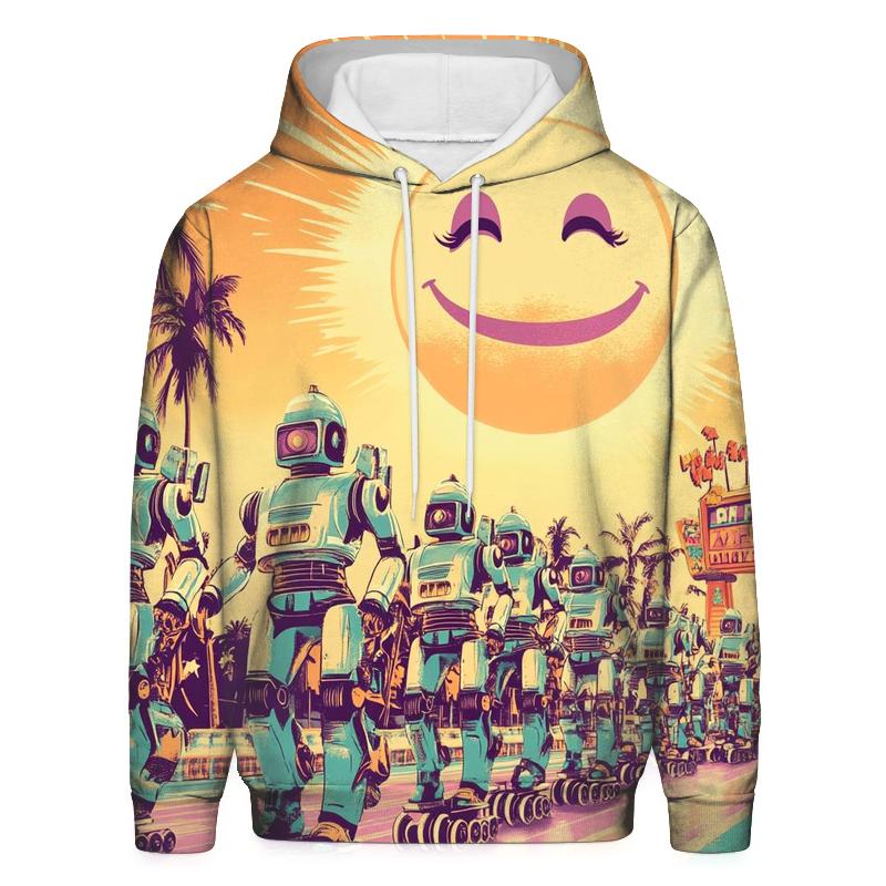 Sunset Roller Robot Parade lightweight hoodies