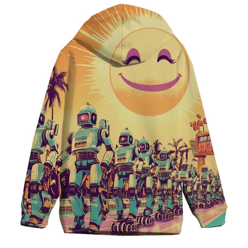 Sunset Roller Robot Parade lightweight hoodies