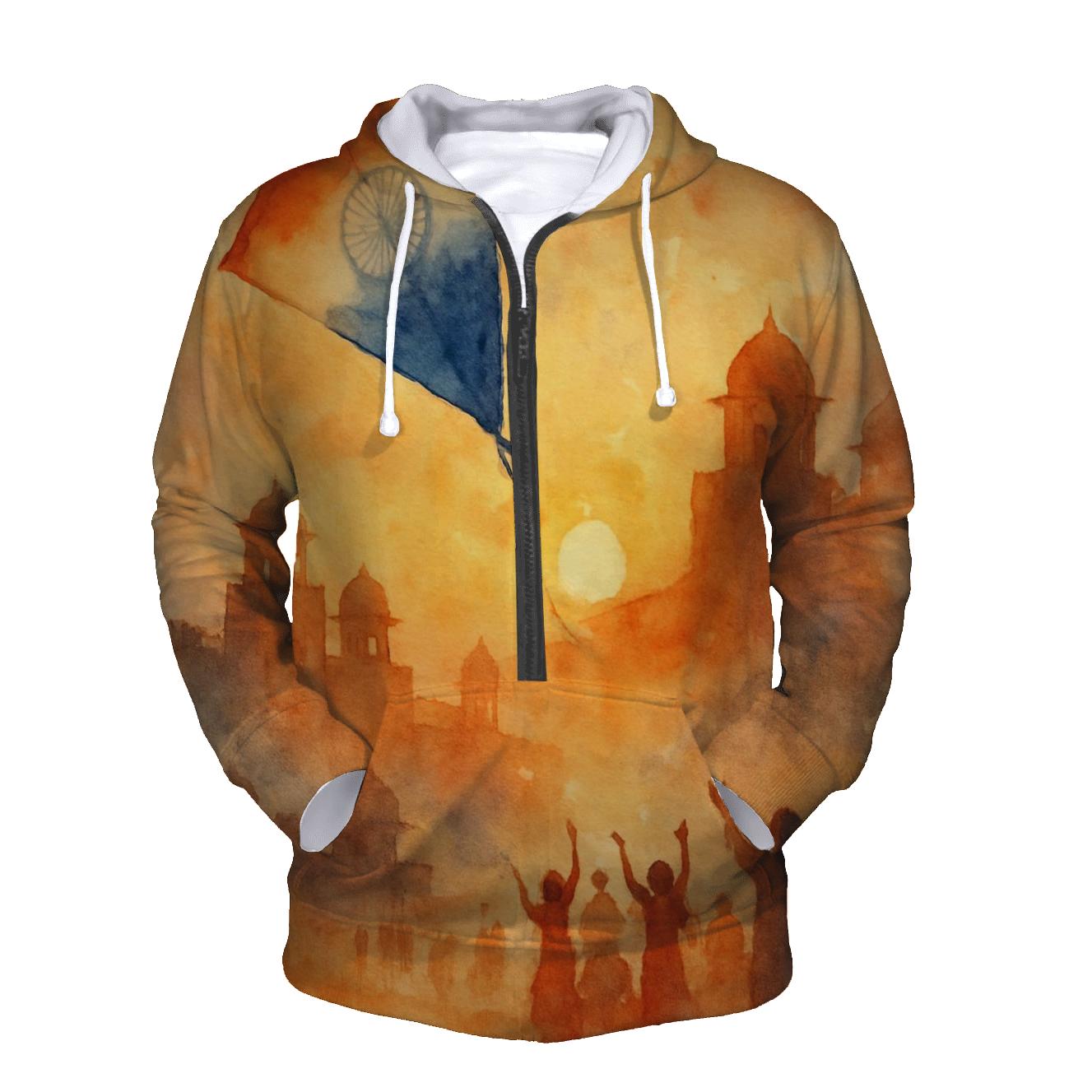 Bollywood Watercolor Dawn custom hoodies