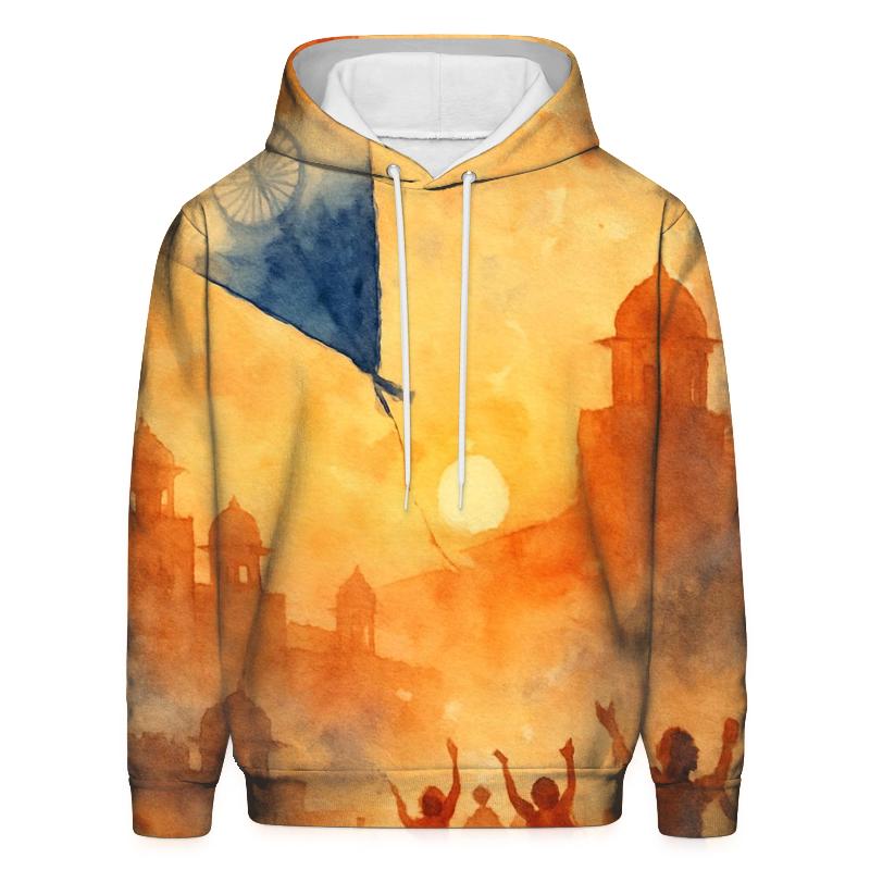 Bollywood Watercolor Dawn printed hoodies