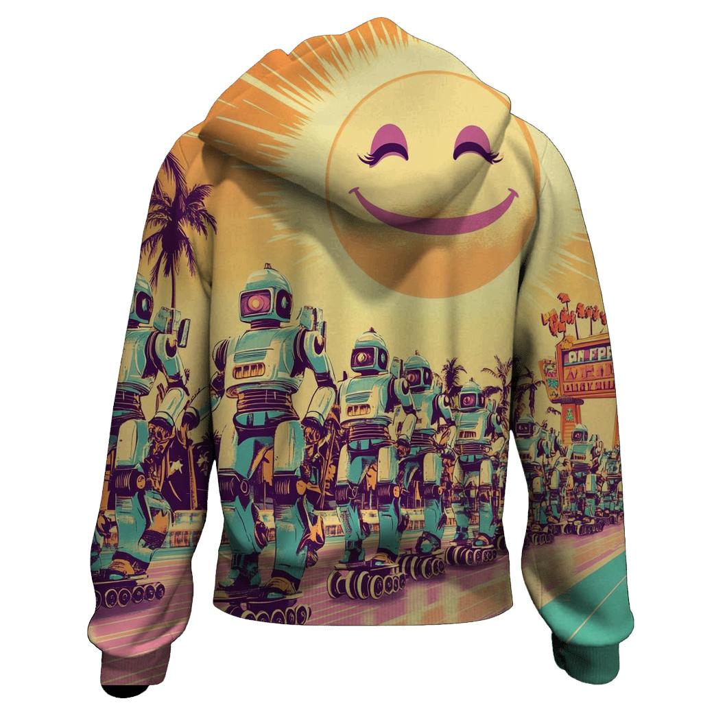 Sunset Roller Robot Parade heavyweight hoodies