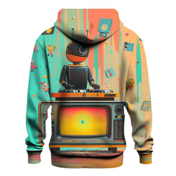 Retro TV Robot Riot hoodie styles