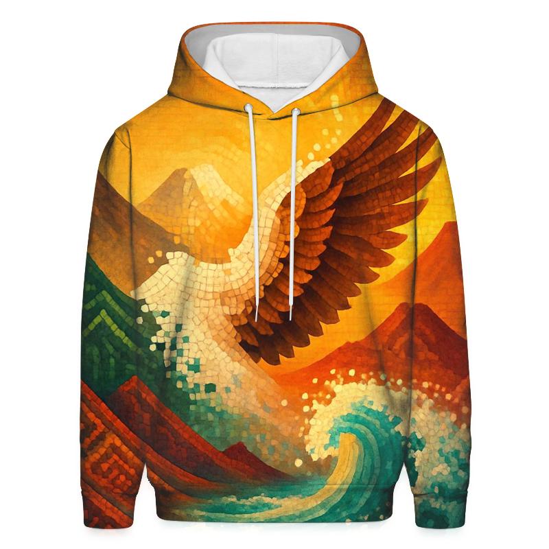 Aztec Wave Mosaic hoodies fashion
