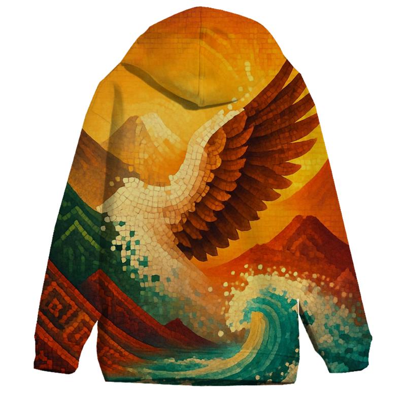 Aztec Wave Mosaic hoodies fashion