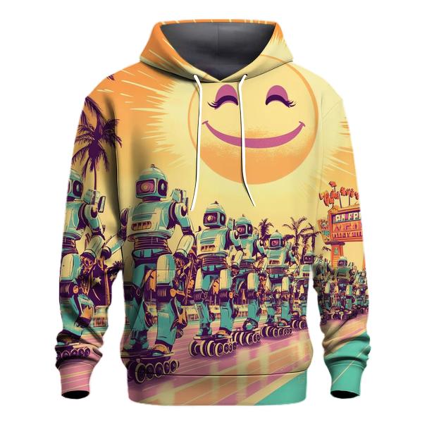 Sunset Roller Robot Parade lightweight hoodies