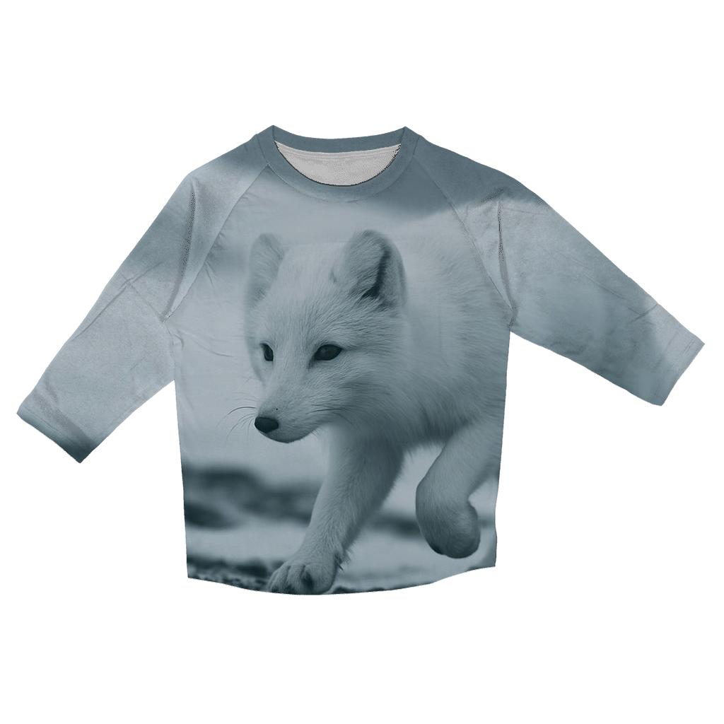 Glacial Edge Stalker — Arctic Fox printed three quarter sleeve shirts