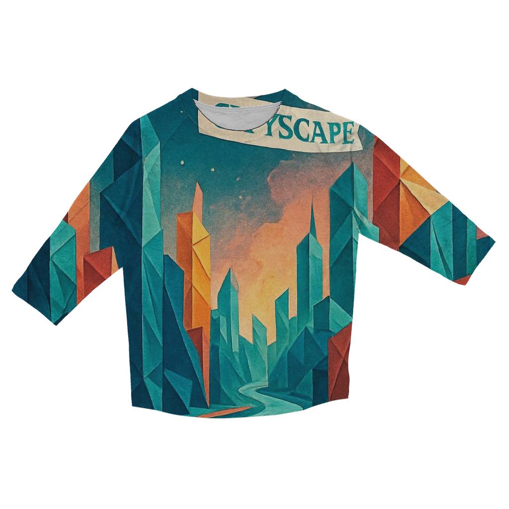 Chromatic Origami City custom 3/4 sleeve shirts
