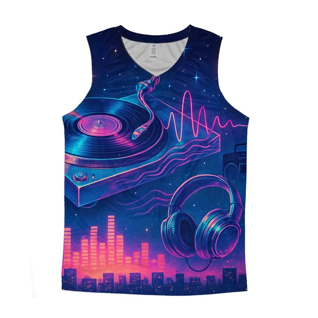 Cosmic Turntable personalized athletic tanks