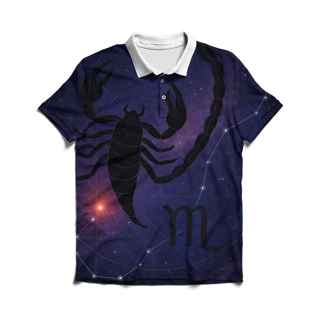 Scorpio Nebula Sigil casual sports polo shirts