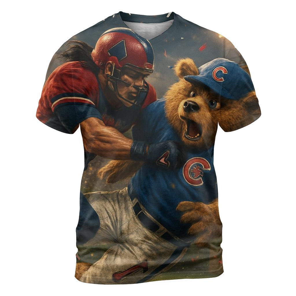 Tomahawk Tackle At Wrigley Field vibrant all-over design tees