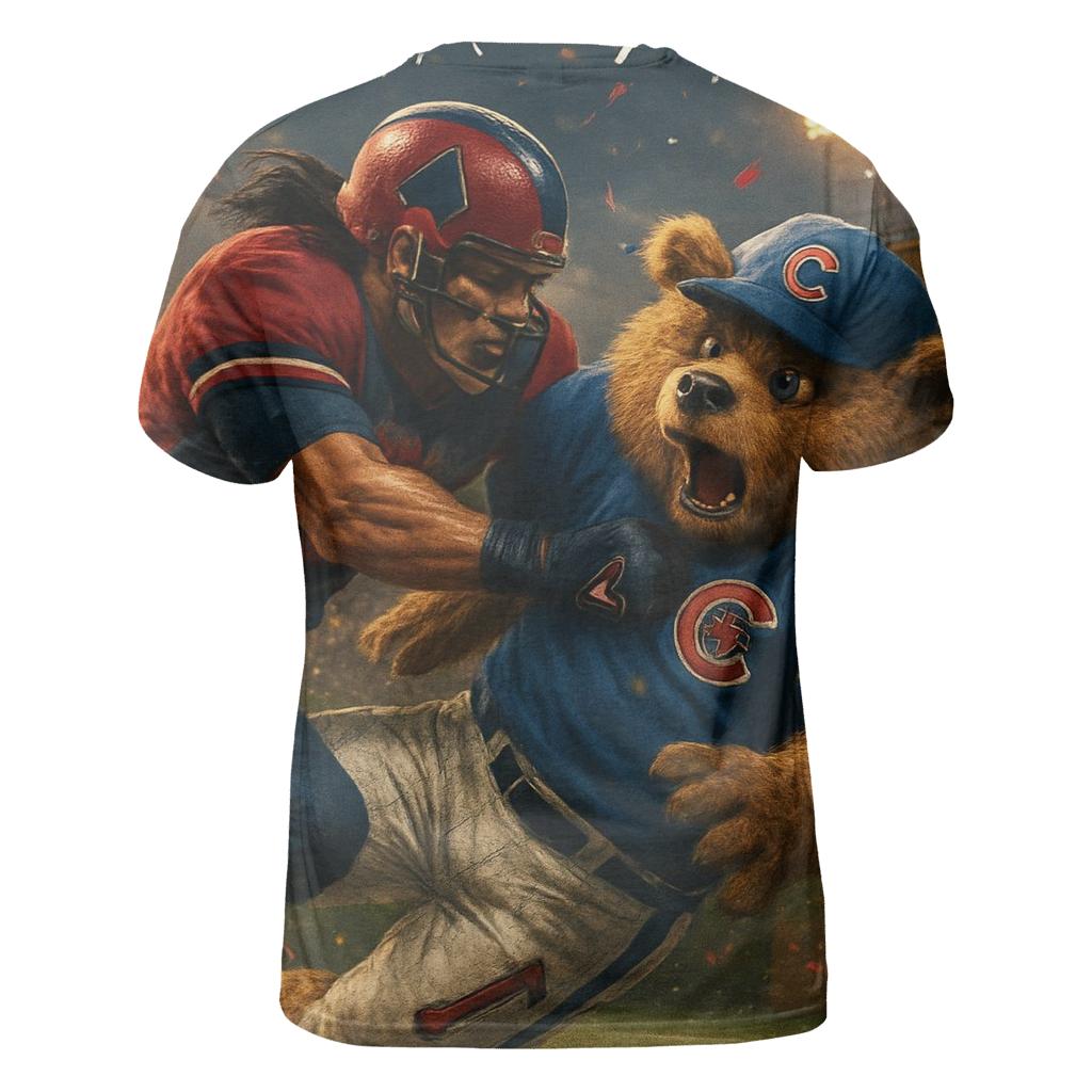 Tomahawk Tackle At Wrigley Field vibrant all-over design tees