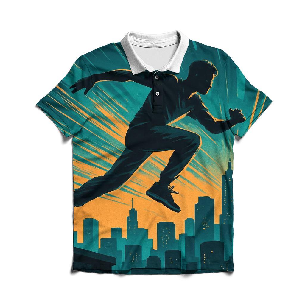Urban Parkour Sprint embroidered polo tops