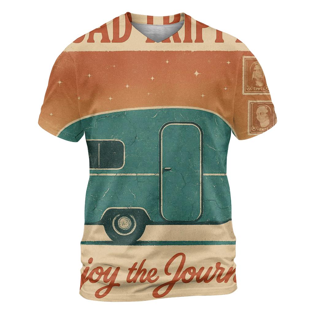 Sunset Camper Postcard Collage personalized full print shirts