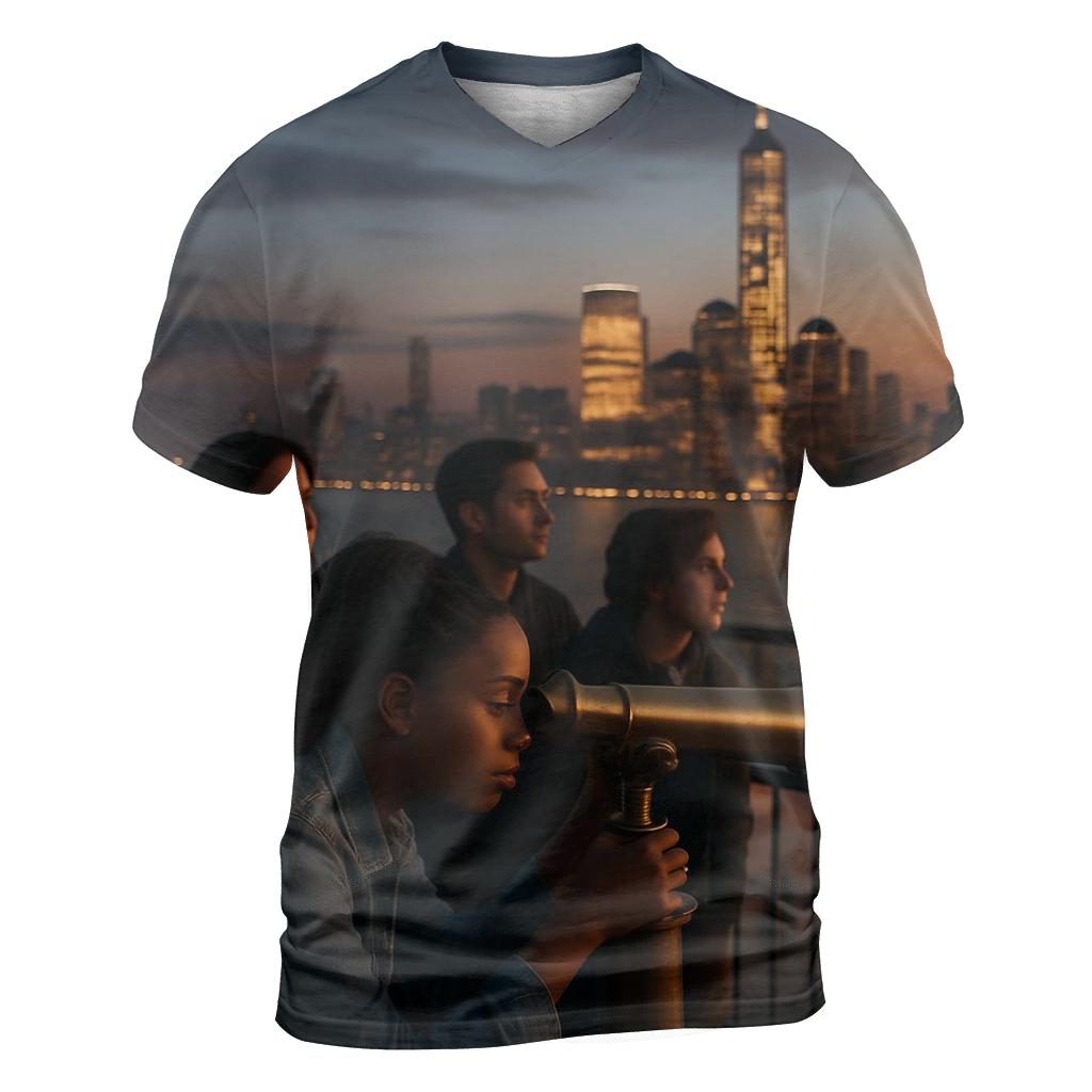 Hudson Twilight Observatory unique graphic print tees