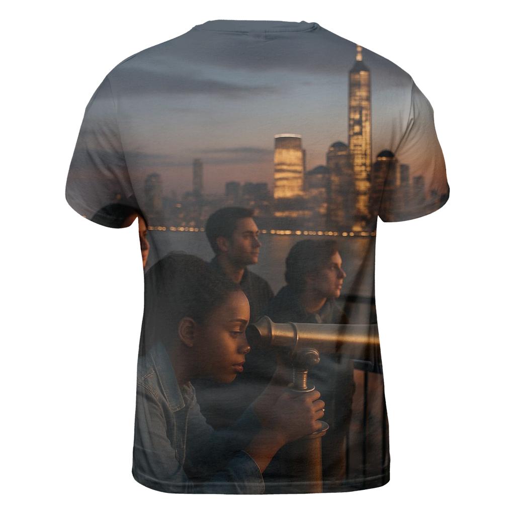 Hudson Twilight Observatory unique graphic print tees