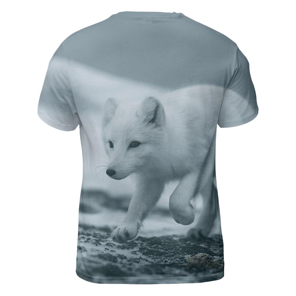 Glacial Edge Stalker — Arctic Fox vibrant all-over design tees
